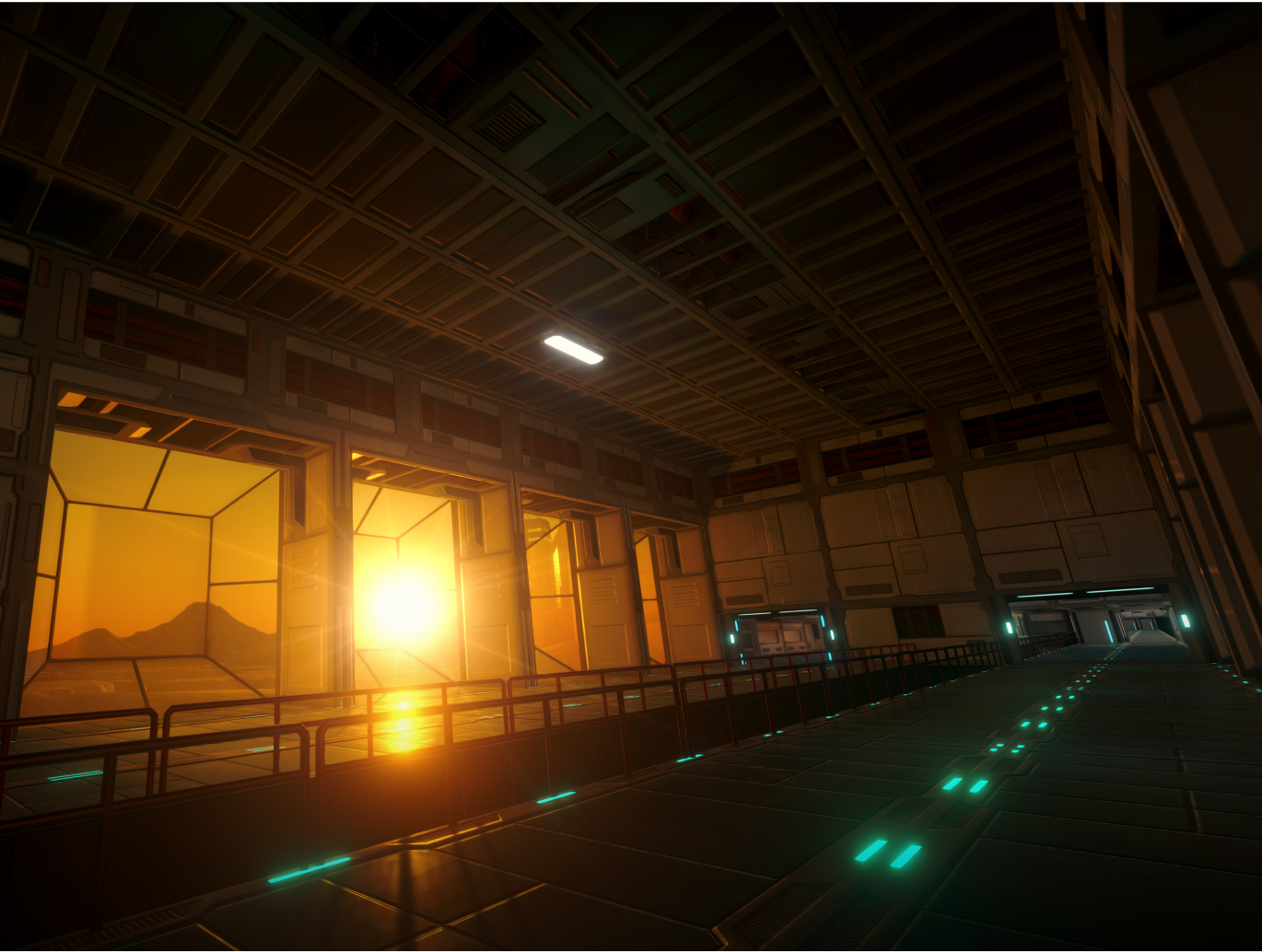 Interior of an outer worldly planet's building
